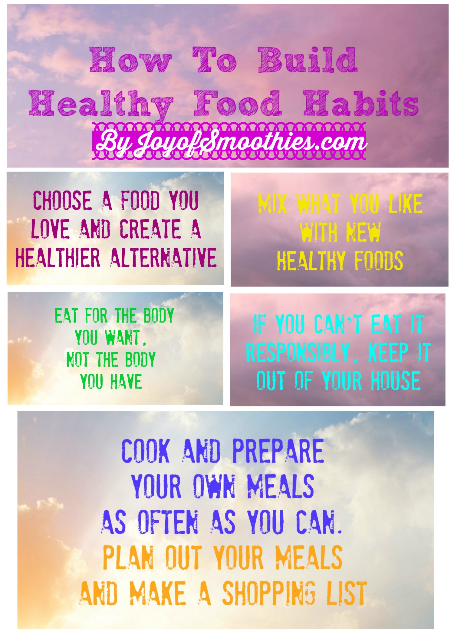 healthy food habits infographic