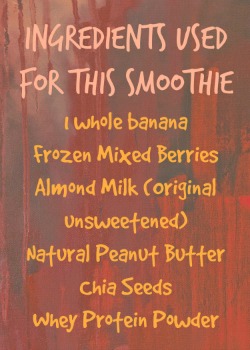Banana berry smoothie ingredients - High protein healthy breakfast